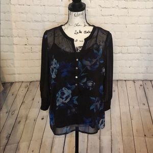 41 Hawthorn black blouse with cami